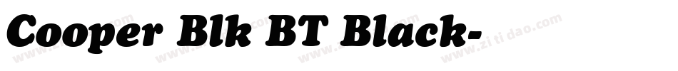 Cooper Blk BT Black字体转换